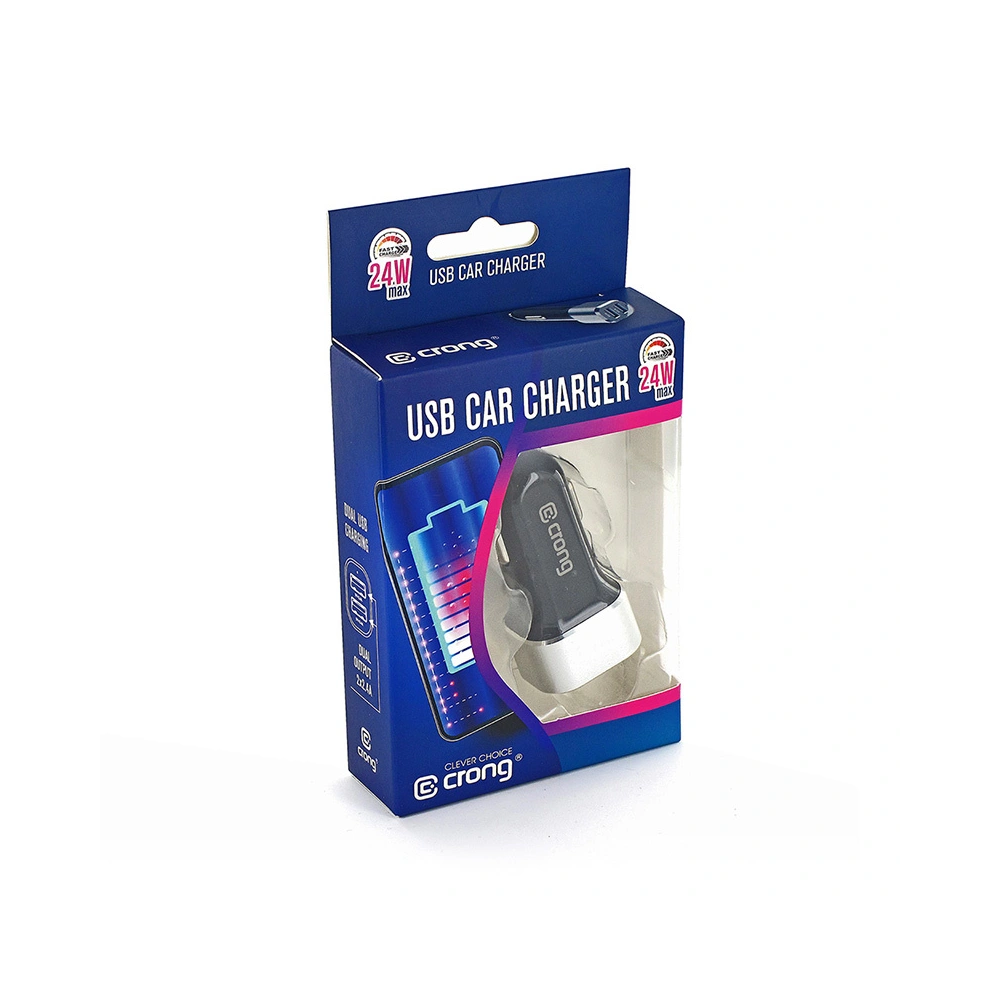 Hurtownia GSM - Auto-Ladegerät Crong Power Car Charger 24W 2xUSB 2.4A (Aluminium) - CRG76 - {ean13} - Hurt