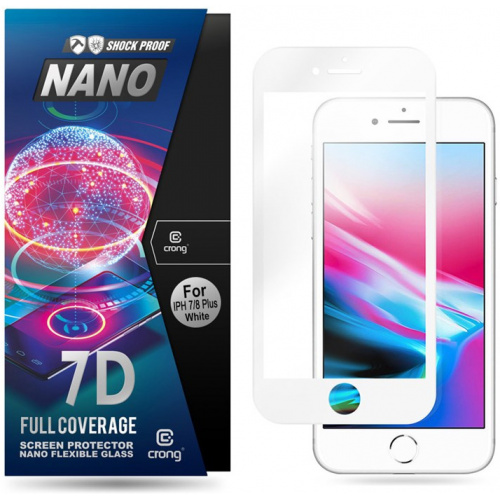 Hurtownia Crong - 5907731982528 - CRG78 - Szkło hybrydowe Crong 7D Nano Flexible Glass Apple iPhone 8/7 Plus (White) - B2B homescreen