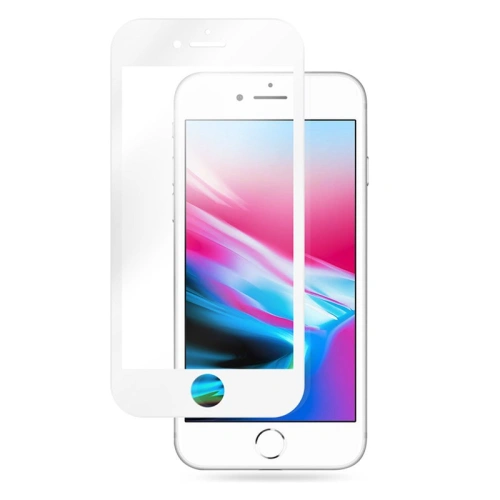 Szkło hybrydowe Crong 7D Nano Flexible Glass Apple iPhone 8/7 Plus (White)