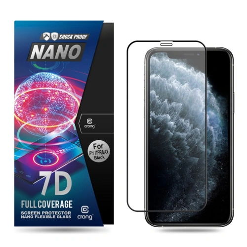 Szkło hybrydowe Crong 7D Nano Flexible Glass Apple iPhone 11 Pro Max/XS Max