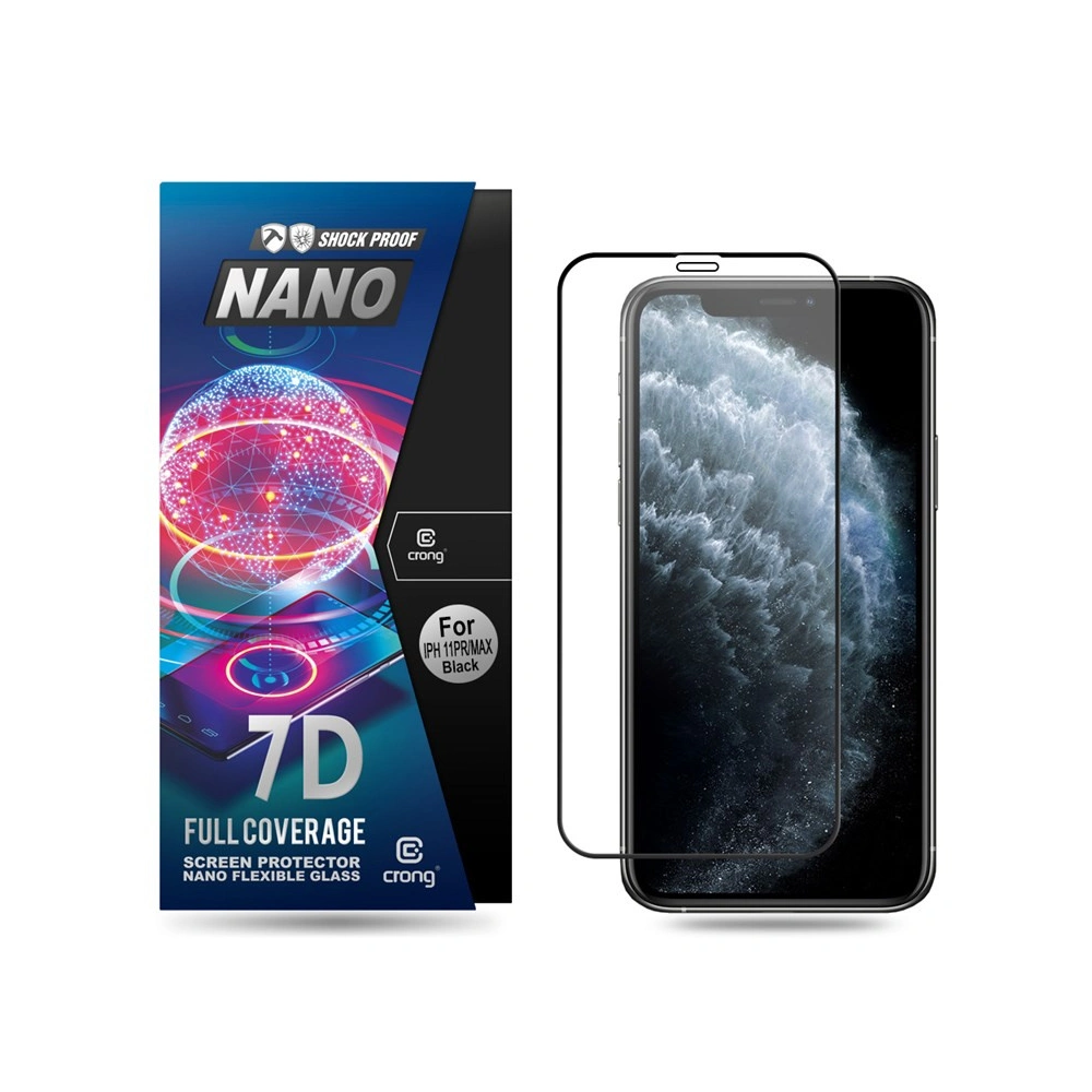 Hurtownia GSM - Hybriertes Glas Crong 7D Nano Flexibles Glas Apple iPhone 11 Pro Max/XS Max - CRG79 - {ean13} - Hurt