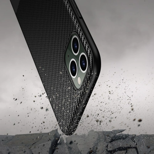 Etui Crong Prestige Carbon Cover Apple iPhone 11 Pro (czarny)