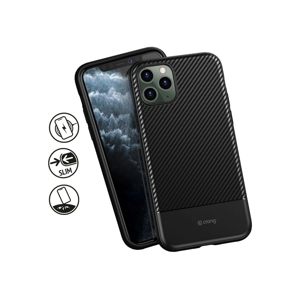 Hurtownia GSM - Etui Crong Prestige Carbon Cover Apple iPhone 11 Pro Max (fekete) - CRG84 - {ean13} - Hurt
