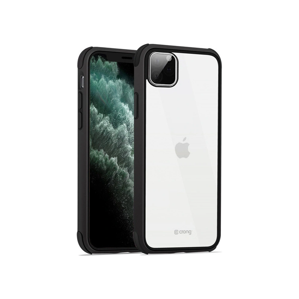 Hurtownia GSM - Etui Crong Trace Clear Cover Apple iPhone 11 Pro Max (černý/černý) - CRG87 - {ean13} - Hurt