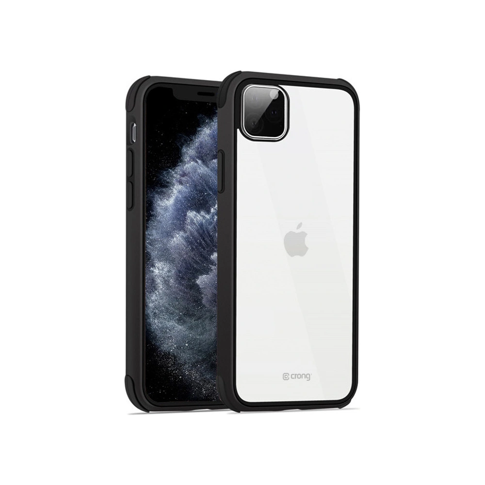 Hurtownia GSM - Etui Crong Trace Clear Cover Apple iPhone 11 Pro (negru/negru) - CRG88 - {ean13} - Hurt