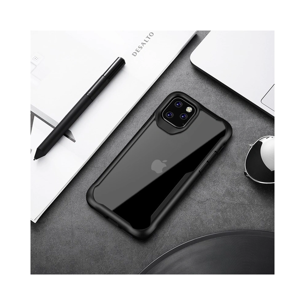 Hurtownia GSM - Etui Crong Hybrid Clear Cover Apple iPhone 11 Pro Max (černý) - CRG90 - {ean13} - Hurt