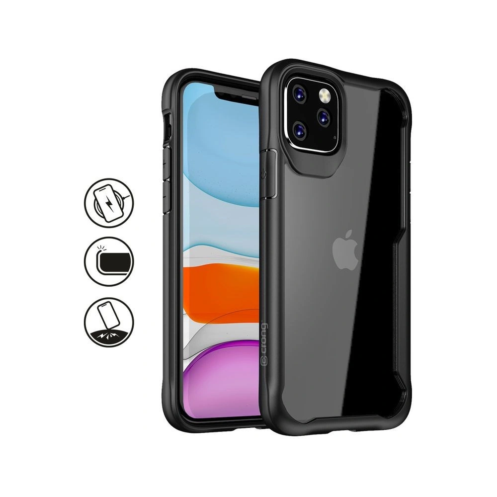 Hurtownia GSM - Etui Crong Hybrid Clear Cover Apple iPhone 11 Pro Max (fekete) - CRG90 - {ean13} - Hurt