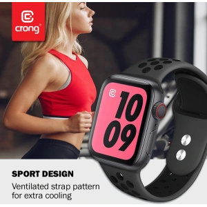 Hurtownia GSM - Pasek Crong Duo Sport Apple Watch 4/5/6/7/SE/8/9/10 40/41/42mm (gri/negru) - CRG139 - {ean13} - Hurt