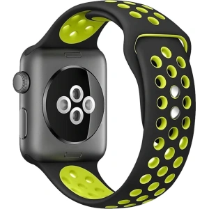 Hurtownia GSM - Pasek Crong Duo Sport Apple Watch 4/5/6/7/SE/8/9/10 40/41/42mm (negru/lime) - CRG141 - {ean13} - Hurt