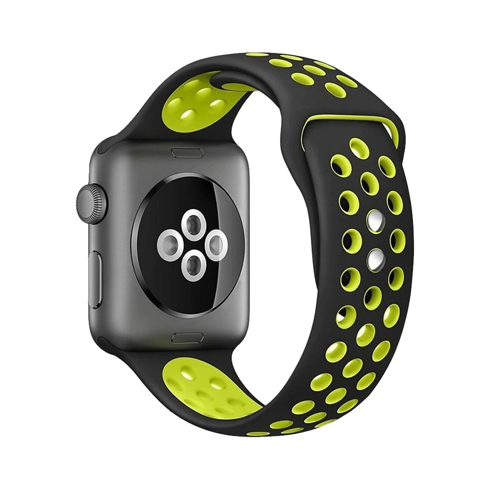 Band Crong Duo Sport Apple Watch 4/5/6/7/SE/8/9/10 40/41/42mm (black/lime)
