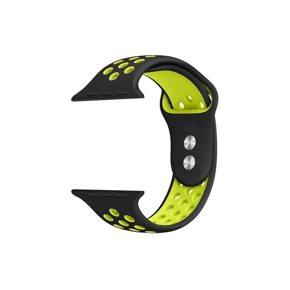 Band Crong Duo Sport Apple Watch 4/5/6/7/SE/8/9/10 40/41/42mm (black/lime)