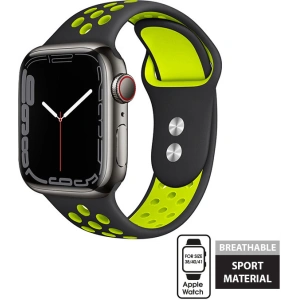Hurtownia GSM - Pasek Crong Duo Sport Apple Watch 4/5/6/7/SE/8/9/10 40/41/42mm (negru/lime) - CRG141 - {ean13} - Hurt