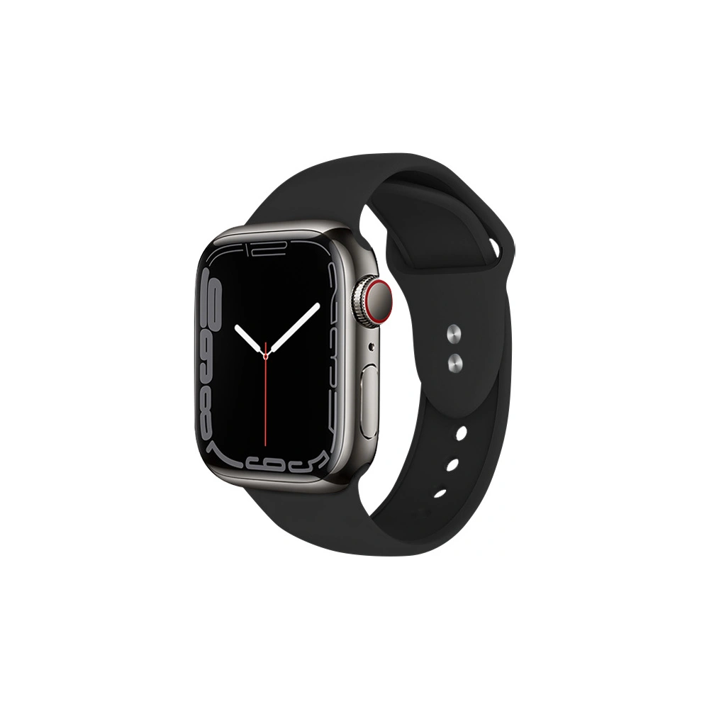 Belt Crong Liquid Apple Watch 4/5/6/7/SE/8/9/Ultra 44/45/49mm (black)