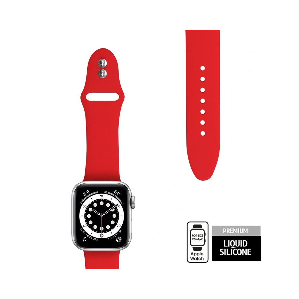 Band Crong Liquid Apple Watch 4/5/6/7/SE/8/9/Ultra 44/45/49mm (red)