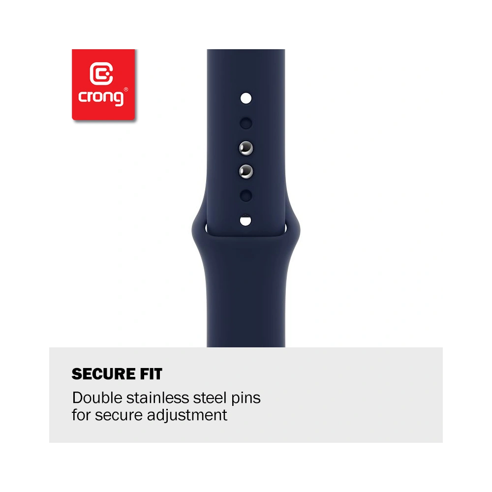 Hurtownia GSM - Pasek Crong Liquid Apple Watch 4/5/6/7/SE/8/9/Ultra 44/45/49mm (námořnická modř) - CRG150 - {ean13} - Hurt