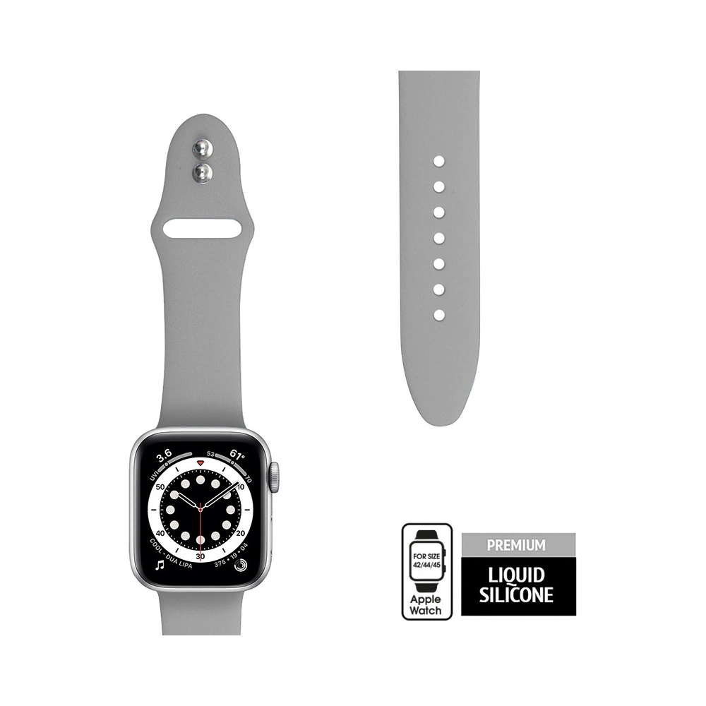 Hurtownia GSM - Pasek Crong Liquid Apple Watch 4/5/6/7/SE/8/9/Ultra 44/45/49mm (šedý) - CRG151 - {ean13} - Hurt