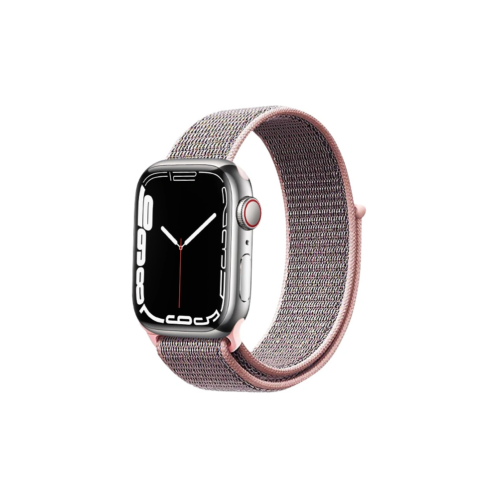 Pasek Crong Nylon Apple Watch 4/5/6/7/SE/8/9/10 40/41/42mm (Világos rózsaszín)
