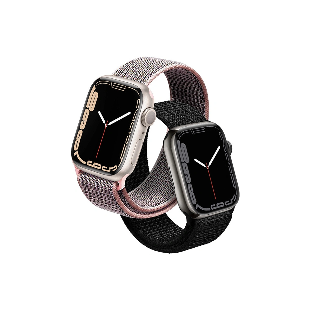 Pasek Crong Nylon Apple Watch 4/5/6/7/SE/8/9/10 40/41/42mm (Világos rózsaszín)