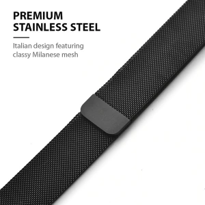 Hurtownia GSM - Brățara Crong Milano Steel Apple Watch 4/5/6/7/SE/8/9 40/41mm (negru) - CRG157 - {ean13} - Hurt