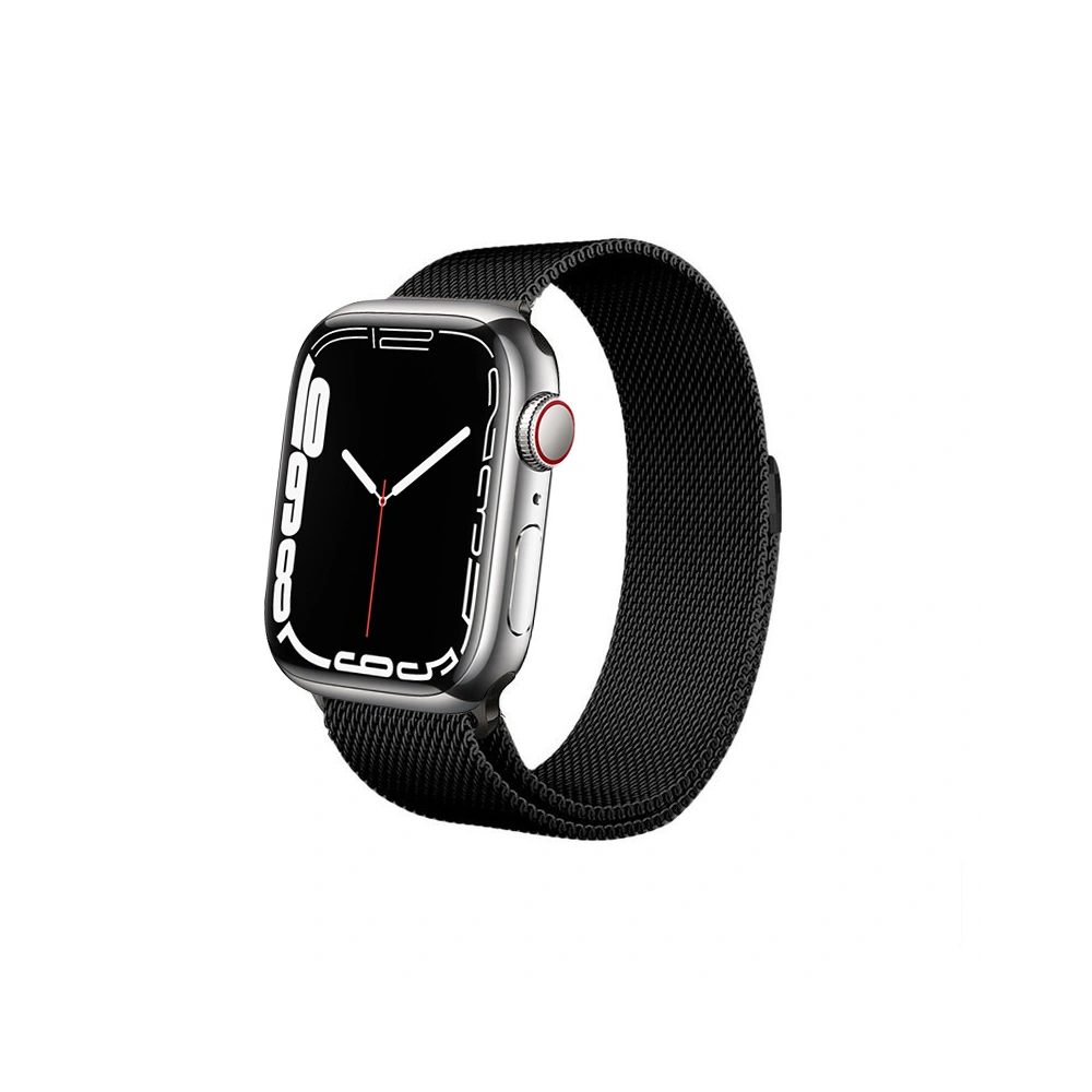 Hurtownia GSM - Bransoleta Crong Milano Steel Apple Watch 4/5/6/7/SE/8/9/Ultra 44/45/49mm (černá) - CRG160 - {ean13} - Hurt