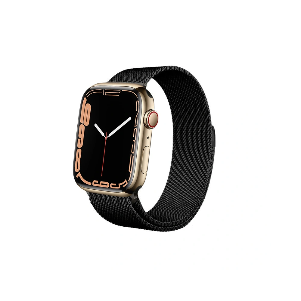 Hurtownia GSM - Bransoleta Crong Milano Steel Apple Watch 4/5/6/7/SE/8/9/Ultra 44/45/49mm (černá) - CRG160 - {ean13} - Hurt