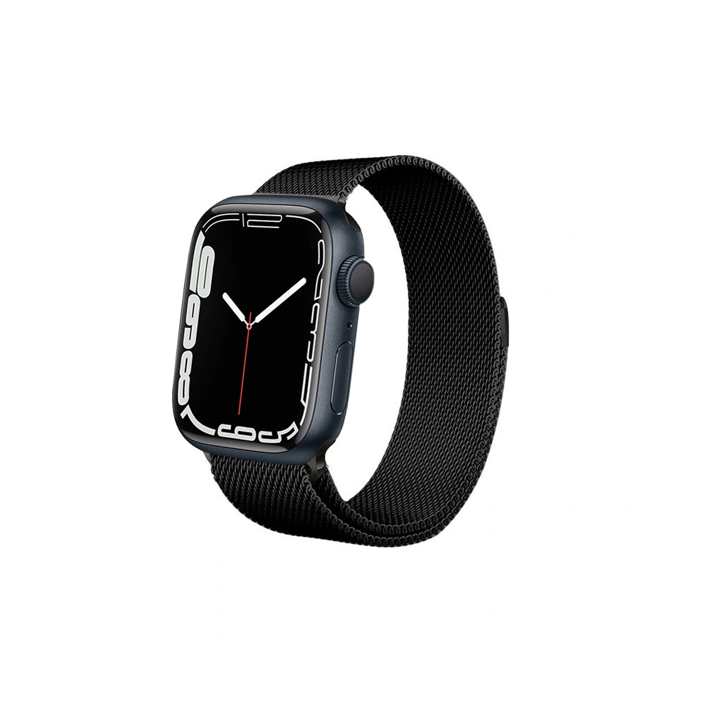 Hurtownia GSM - Bransoleta Crong Milano Steel Apple Watch 4/5/6/7/SE/8/9/Ultra 44/45/49mm (černá) - CRG160 - {ean13} - Hurt