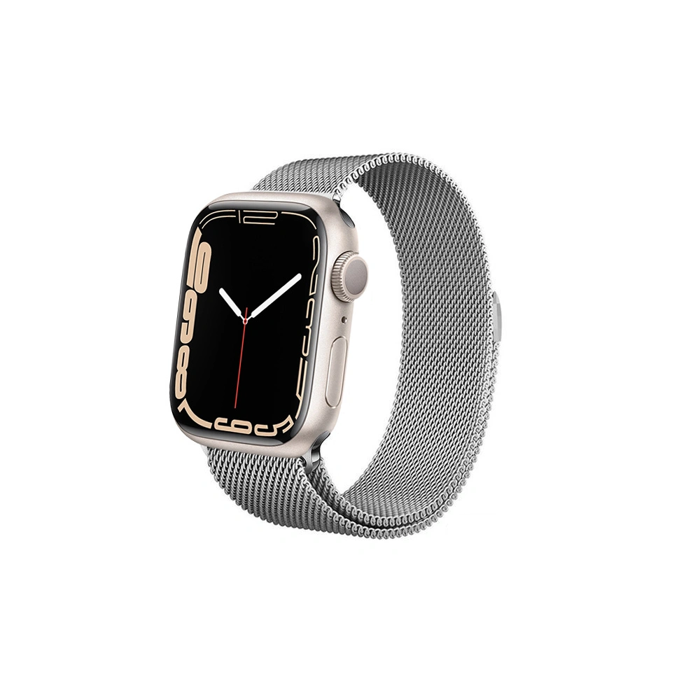 Hurtownia GSM - Bransoleta Crong Milano Steel Apple Watch 4/5/6/7/SE/8/9/Ultra 44/45/49mm (stříbrná) - CRG161 - {ean13} - Hurt