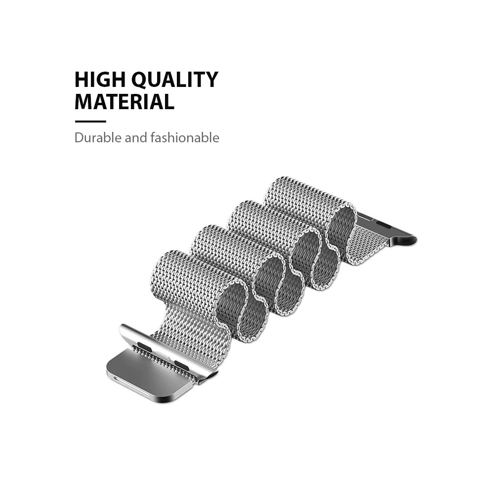 Hurtownia GSM - Brățara Crong Milano Steel Apple Watch 4/5/6/7/SE/8/9/Ultra 44/45/49mm (argintie) - CRG161 - {ean13} - Hurt
