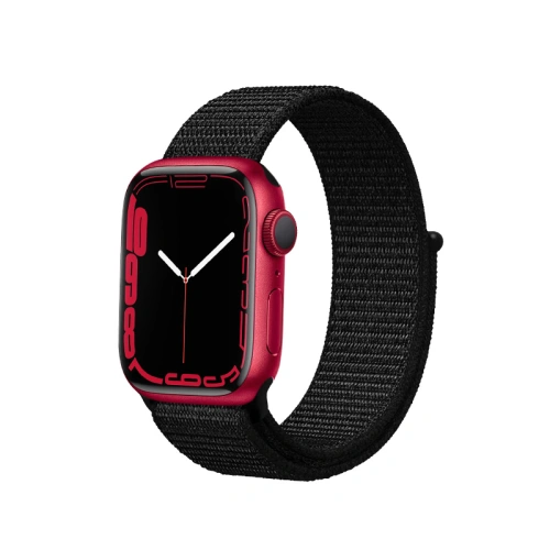 Pasek Crong Nylon Reflex Apple Watch 4/5/6/7/SE/8/9/10 40/41/42mm (czarny)