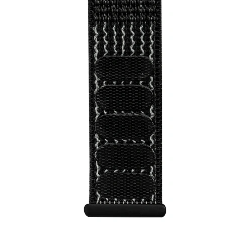 Pasek Crong Nylon Reflex Apple Watch 4/5/6/7/SE/8/9/10 40/41/42mm (czarny)