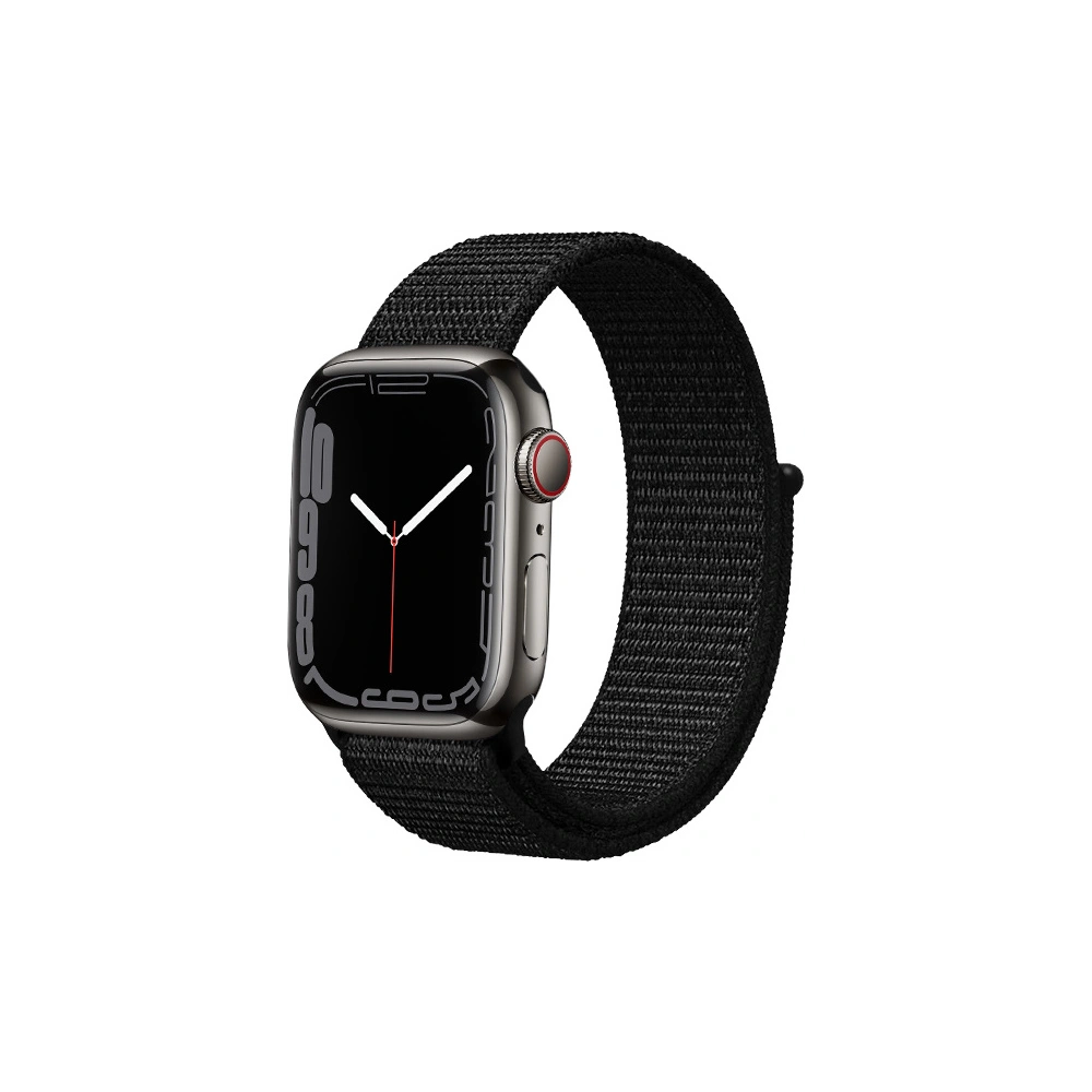 Hurtownia GSM - Pasek Crong Nylon Reflex Apple Watch 4/5/6/7/SE/8/9/Ultra 44/45/49mm (fekete) - CRG163 - {ean13} - Hurt
