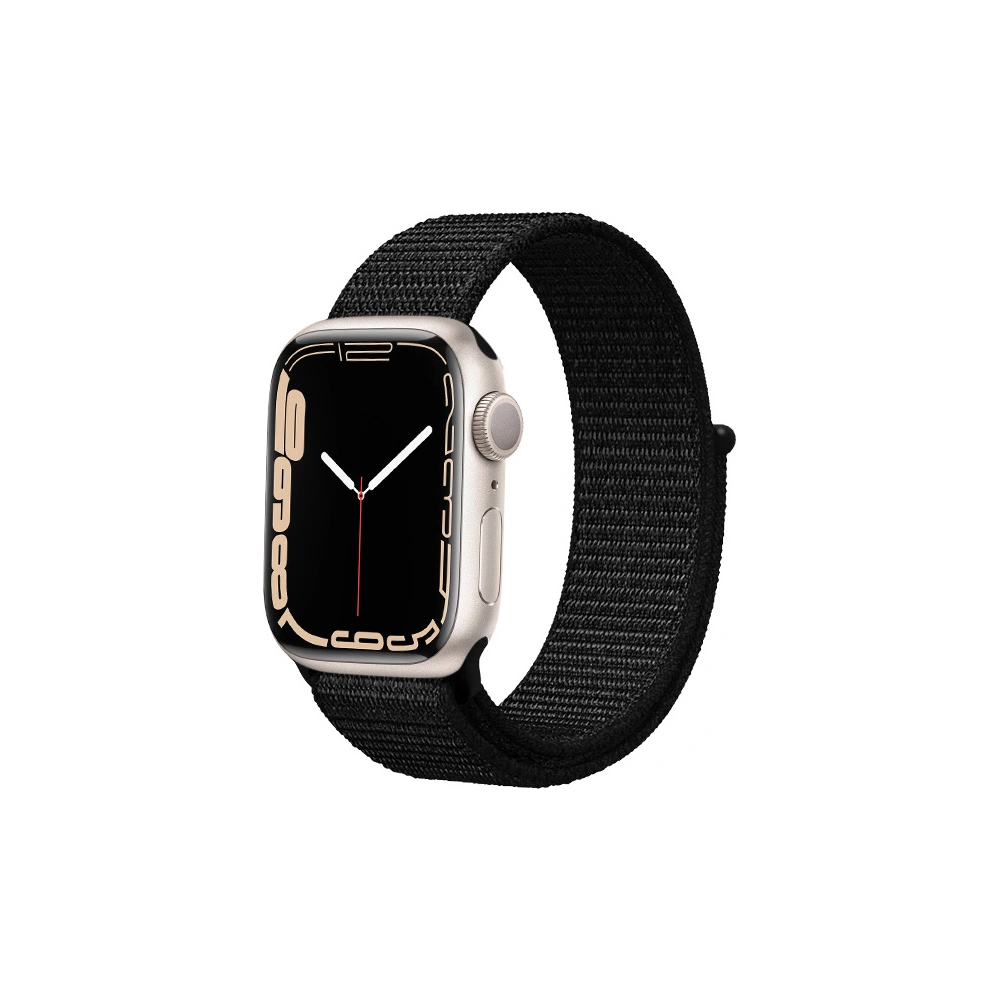 Hurtownia GSM - Pasek Crong Nylon Reflex Apple Watch 4/5/6/7/SE/8/9/Ultra 44/45/49mm (fekete) - CRG163 - {ean13} - Hurt