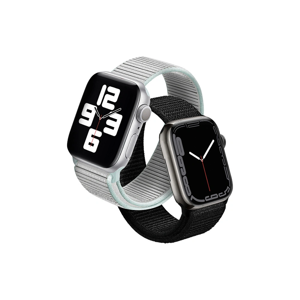 Hurtownia GSM - Pasek Crong Nylon Reflex Apple Watch 4/5/6/7/SE/8/9/Ultra 44/45/49mm (fekete) - CRG163 - {ean13} - Hurt