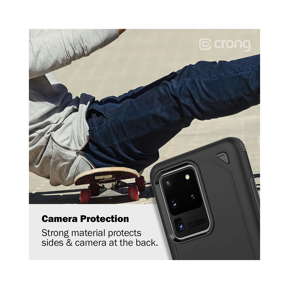 Hurtownia GSM - Etui Crong Defender Case Samsung Galaxy S20+ Plus (černý) - CRG165 - {ean13} - Hurt