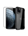 Tok + üveg Crong Hybrid Clear Cover Apple iPhone 11 Pro (fekete)