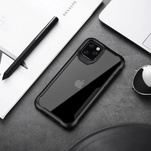 Hurtownia GSM - Sada pouzdra + sklo Crong Hybrid Clear Cover Apple iPhone 11 Pro (černá) - CRG193 - {ean13} - Hurt