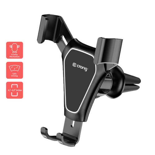 Uchwyt samochodowy Crong Gravity Auto-Clip Car Holder 4,7 - 6,5 cali (czarny)
