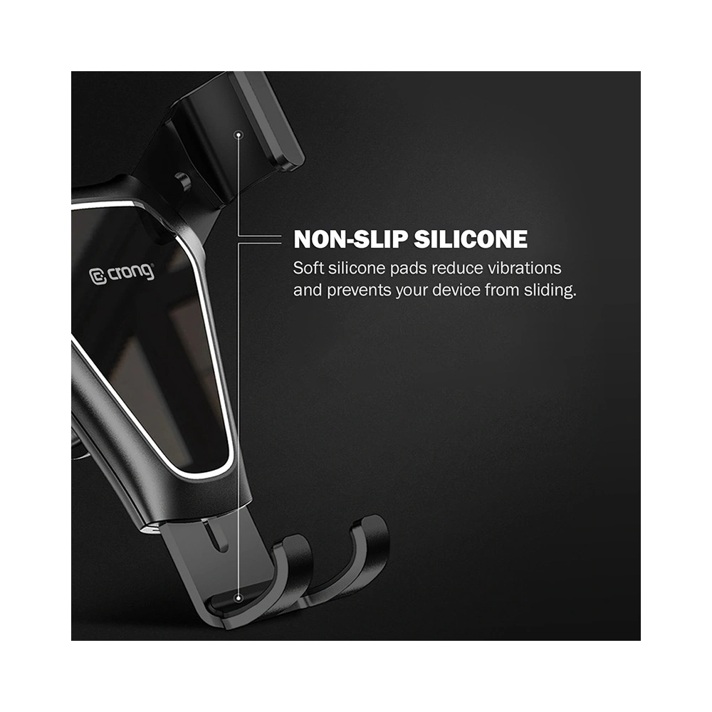 Hurtownia GSM - Uchwyt auto Crong Gravity Auto-Clip pentru telefon 4,7 - 6,5 inci (negru) - CRG195 - {ean13} - Hurt