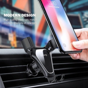 Hurtownia GSM - Auto-Halterung Crong Gravity Auto-Clip für Mobilgeräte von 4,7 - 6,5 Zoll (schwarz) - CRG195 - {ean13} - Hurt