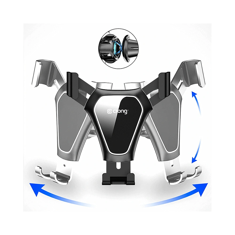 Hurtownia GSM - Auto-Halterung Crong Gravity Auto-Clip für Mobilgeräte von 4,7 - 6,5 Zoll (schwarz) - CRG195 - {ean13} - Hurt