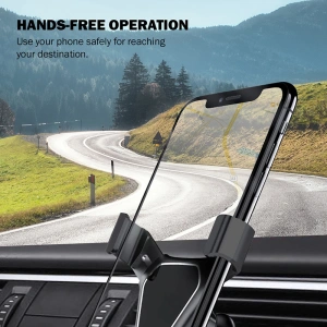 Hurtownia GSM - Auto-Halterung Crong Gravity Auto-Clip für Mobilgeräte von 4,7 - 6,5 Zoll (schwarz) - CRG195 - {ean13} - Hurt