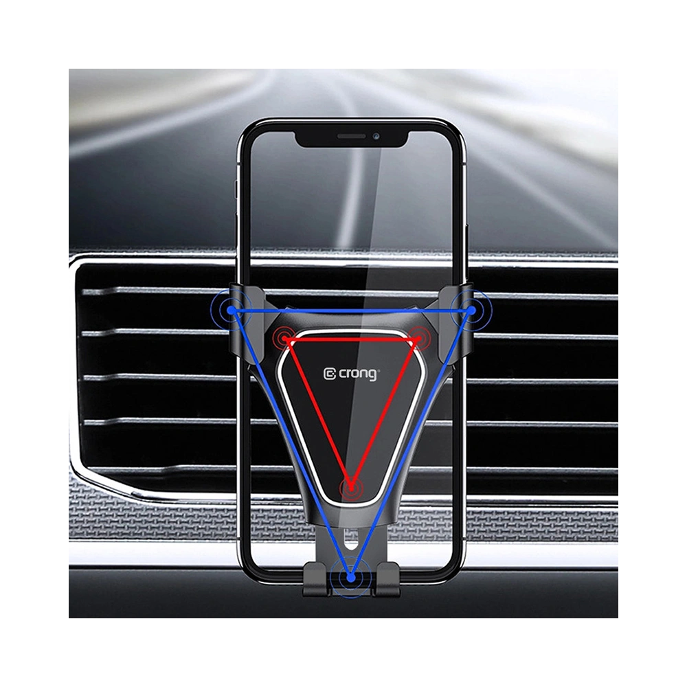 Hurtownia GSM - Auto-Halterung Crong Gravity Auto-Clip für Mobilgeräte von 4,7 - 6,5 Zoll (schwarz) - CRG195 - {ean13} - Hurt