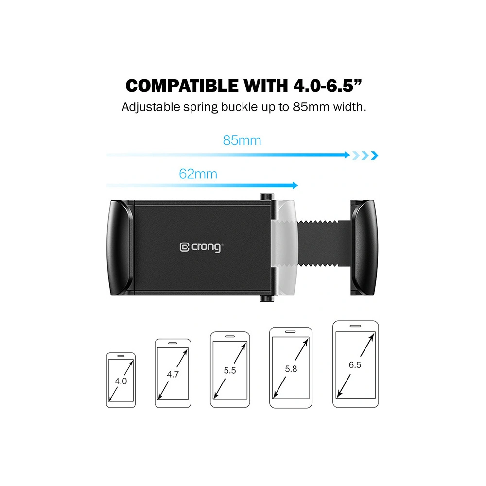 Hurtownia GSM - Autohalter Crong Universal Smart Car Holder 4 - 6,5 Zoll (schwarz) - CRG197 - {ean13} - Hurt