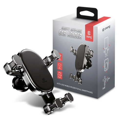 Uchwyt samochodowy Crong Gravity Auto-Lock Car Holder 4,7 - 6,5 cali (czarny)