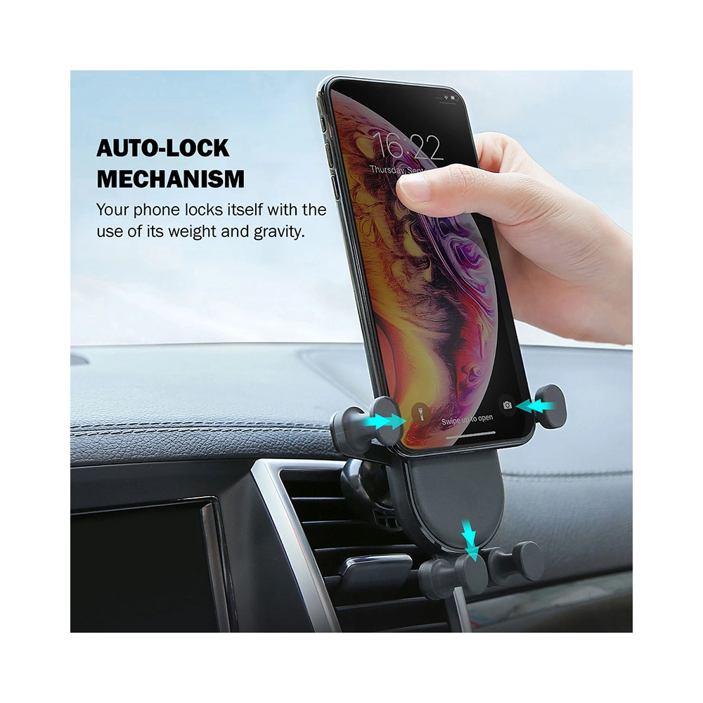 Hurtownia GSM - Autós tartó Crong Gravity Auto-Lock Autótartó 4,7 - 6,5 inch (fekete) - CRG198 - {ean13} - Hurt