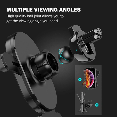 Uchwyt samochodowy Crong Gravity Auto-Lock Car Holder 4,7 - 6,5 cali (czarny)