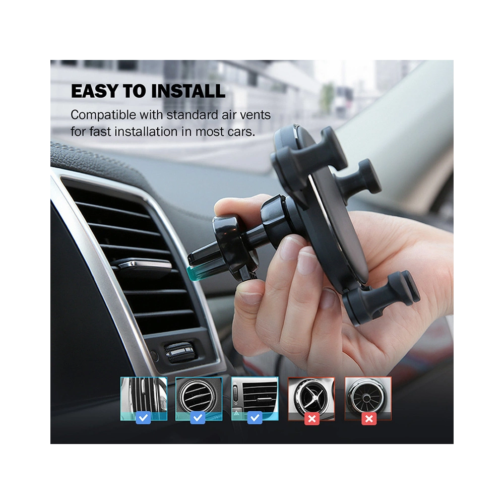 Hurtownia GSM - Autós tartó Crong Gravity Auto-Lock Autótartó 4,7 - 6,5 inch (fekete) - CRG198 - {ean13} - Hurt