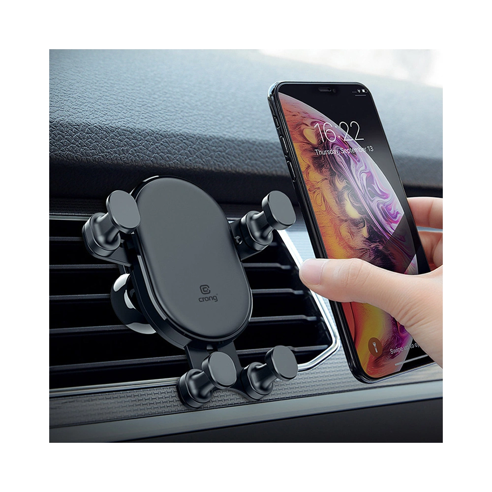 Hurtownia GSM - Upevnění do auta Crong Gravity Auto-Lock Car Holder 4,7 - 6,5 palce (černé) - CRG198 - {ean13} - Hurt