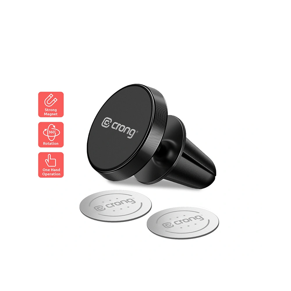Hurtownia GSM - Magnetický držák do auta Crong Magnetic Smart Car Holder (černý) - CRG199 - {ean13} - Hurt