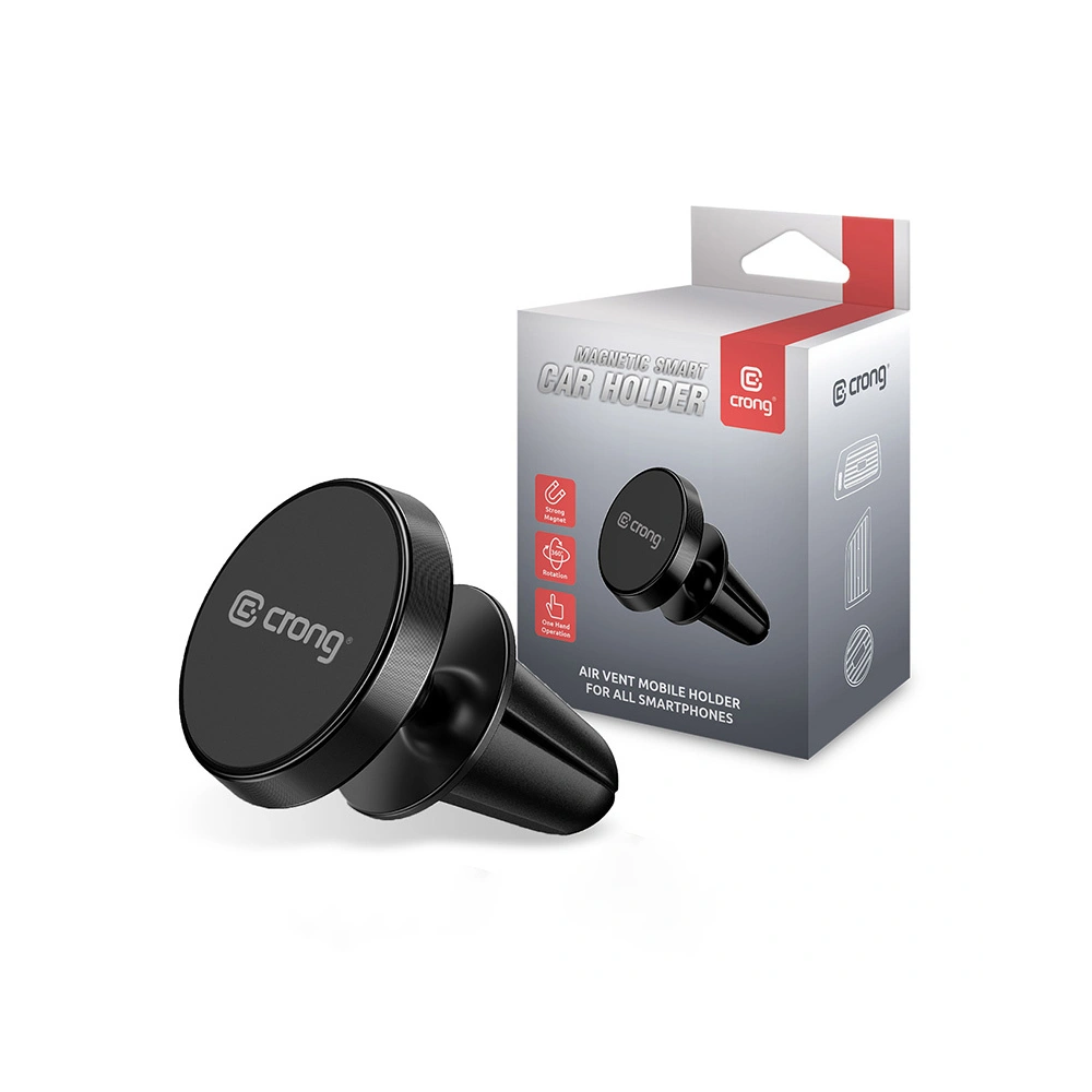 Hurtownia GSM - Magnetikus autós tartó Crong Magnetic Smart Car Holder (fekete) - CRG199 - {ean13} - Hurt